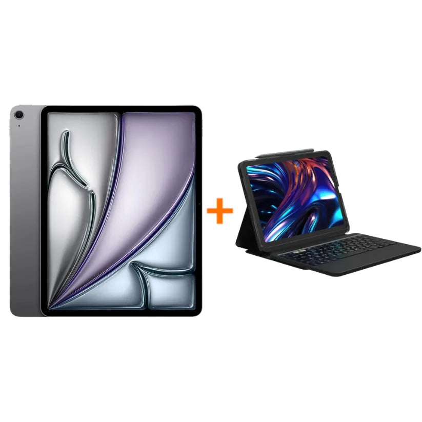 iPad Air 11 M3 256GB - Gris Espacial + Teclado Zagg con funda Pro Keys 2 para iPad Air 11 - Negro
