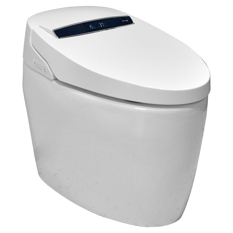 Inodoro inteligente Varenna una pieza blanco elongado descarga sencilla 4,8 L Aqua Nuova