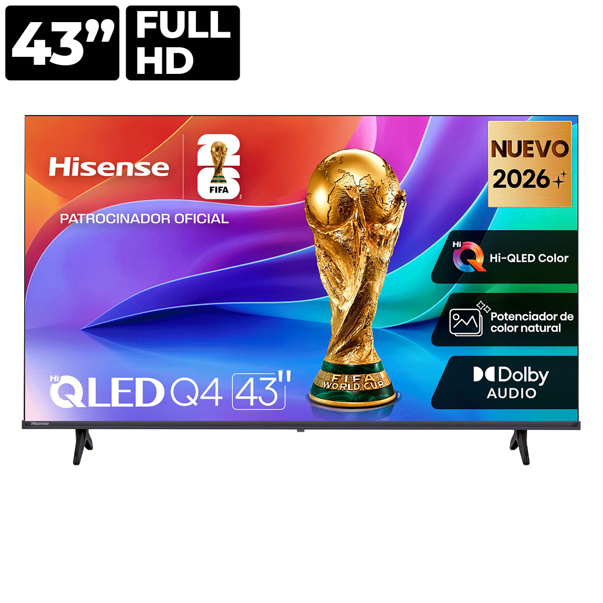 Pantalla QLED FHD Hisense 43 Pulgadas 43Q4SV