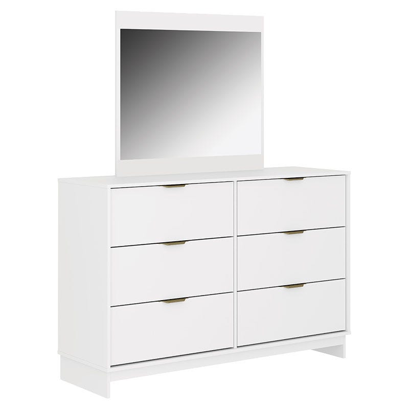 Cómoda de MDP blanco 140 x 170 x 45 cm