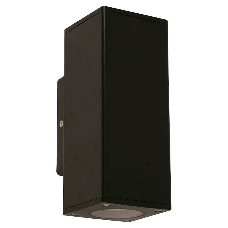 Farol de pared externo 2 luces negro