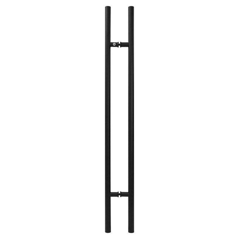 Manillón tipo H de acero para oficinas 80 x 120 cm negro mate