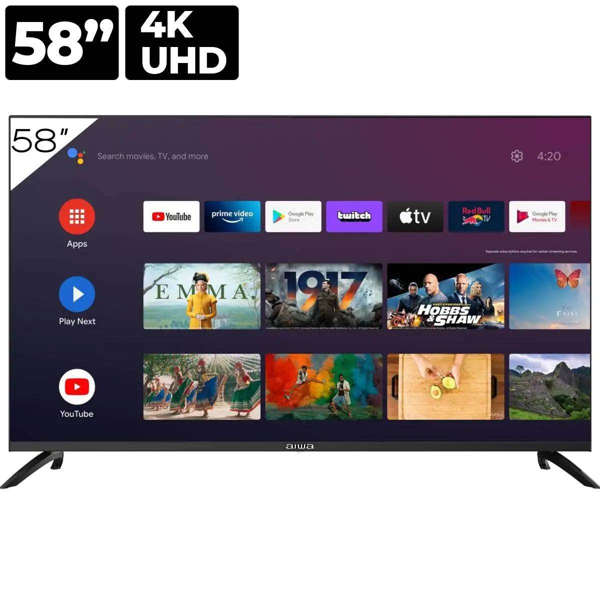 Pantalla LED UHD 4K Aiwa 58 Pulgadas AW58B4KFG