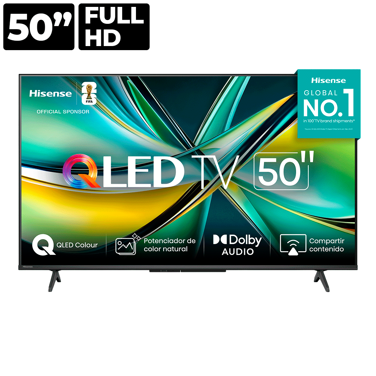 Pantalla QLED Full HD Hisense 50 Pulgadas 50Q4SV