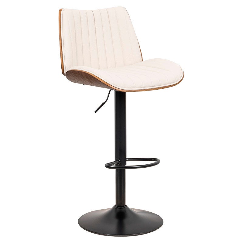 Banco tipo bar lounge blanco 82 x 92 x 78 cm soporta hasta 150 kg Basic Living