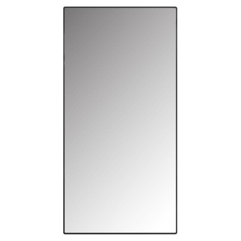 Espejo rectangular con marco aluminio negro 60 x 120 cm Aqua Nuova