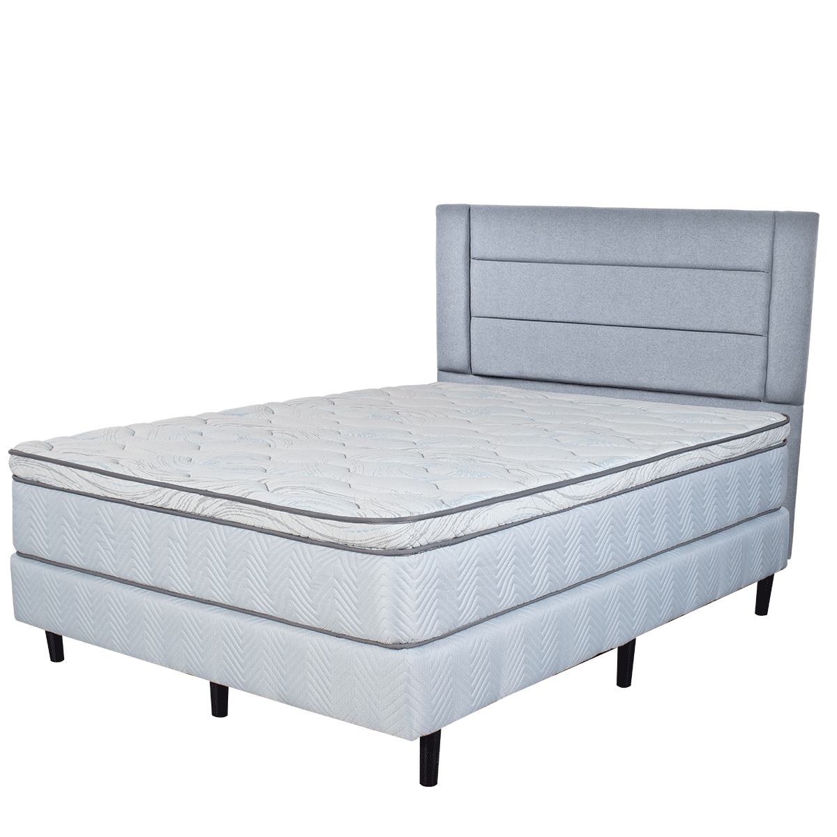 Set Colch&oacute;n Queen Sleepland Posh Combo