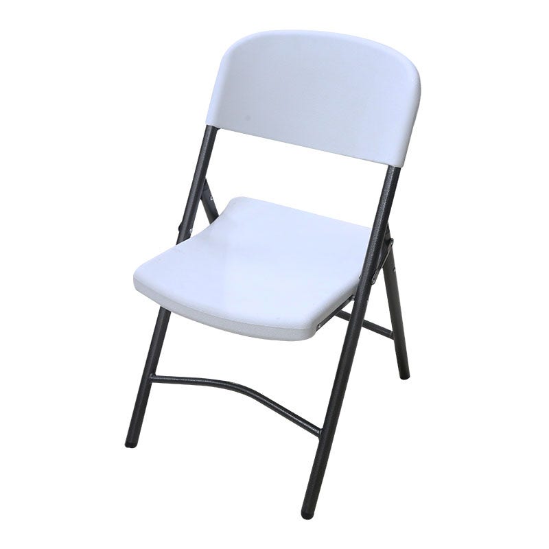 Silla plegable blanco 82 x 47,5 x 59,5 cm capacidad 300 kg