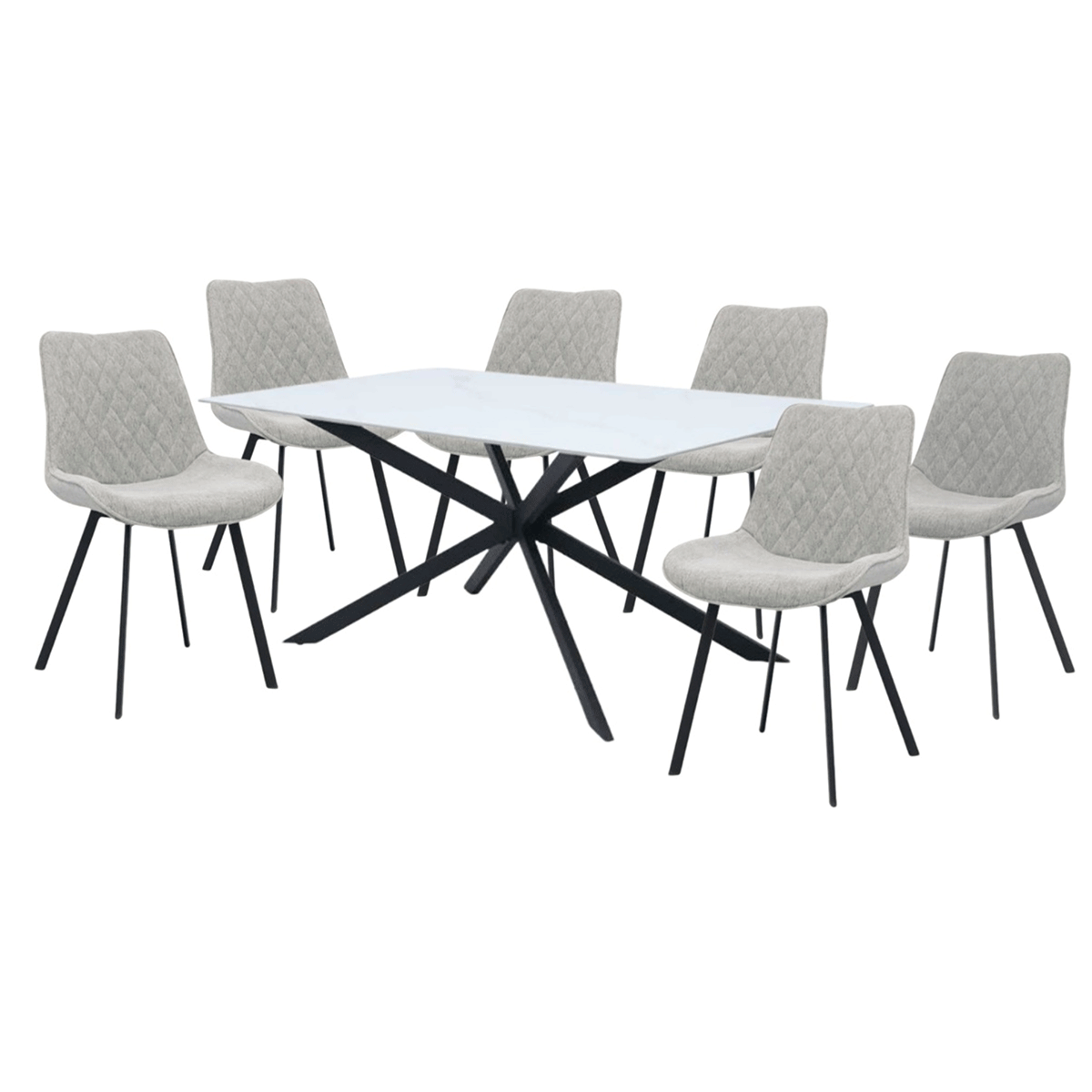 Juego de comedor Mia 6 Sillas Frambuesa
