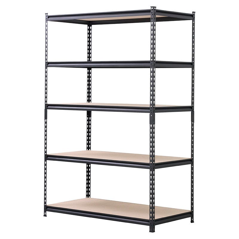 Estante metálico Basic Living acero uso uesado 5 niveles 121.9 x 61 x 183 cm 360 kg por nivel negro